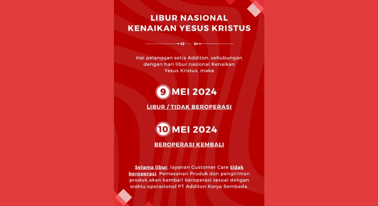 Pengumuman libur operasional 9 Mei 2024